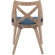 Charlotte Dining Chair in White Washed Wood & Blue Fabric (Set of 2)